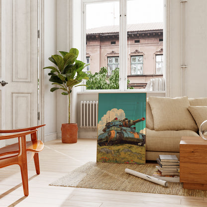 Vintage Sci-Fi Battle Tank Poster