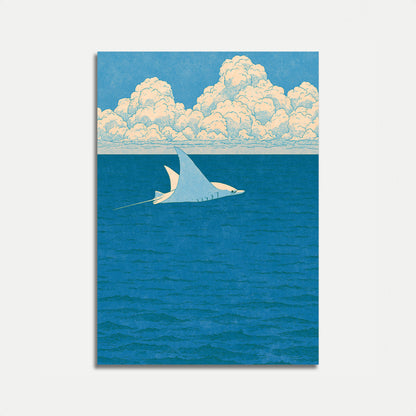 Manta Ray Ocean Glide Poster