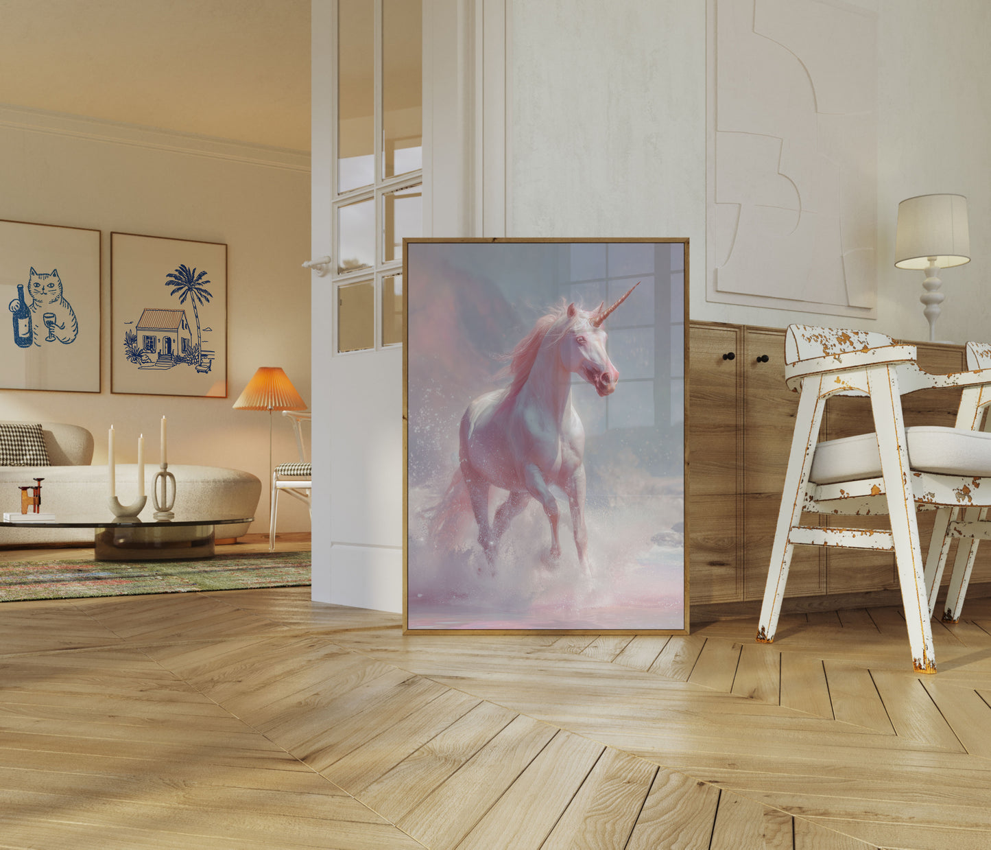 Poster dell'Unicorno Rosa Magico