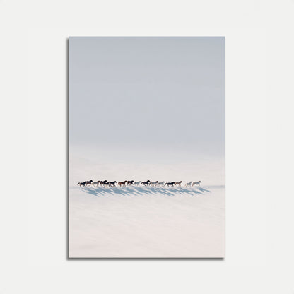 Wild Horses Winter Migration Poster