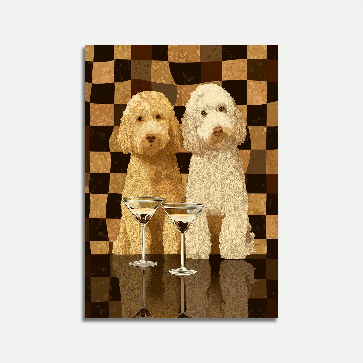 Cocktail Poodle Companions Poster