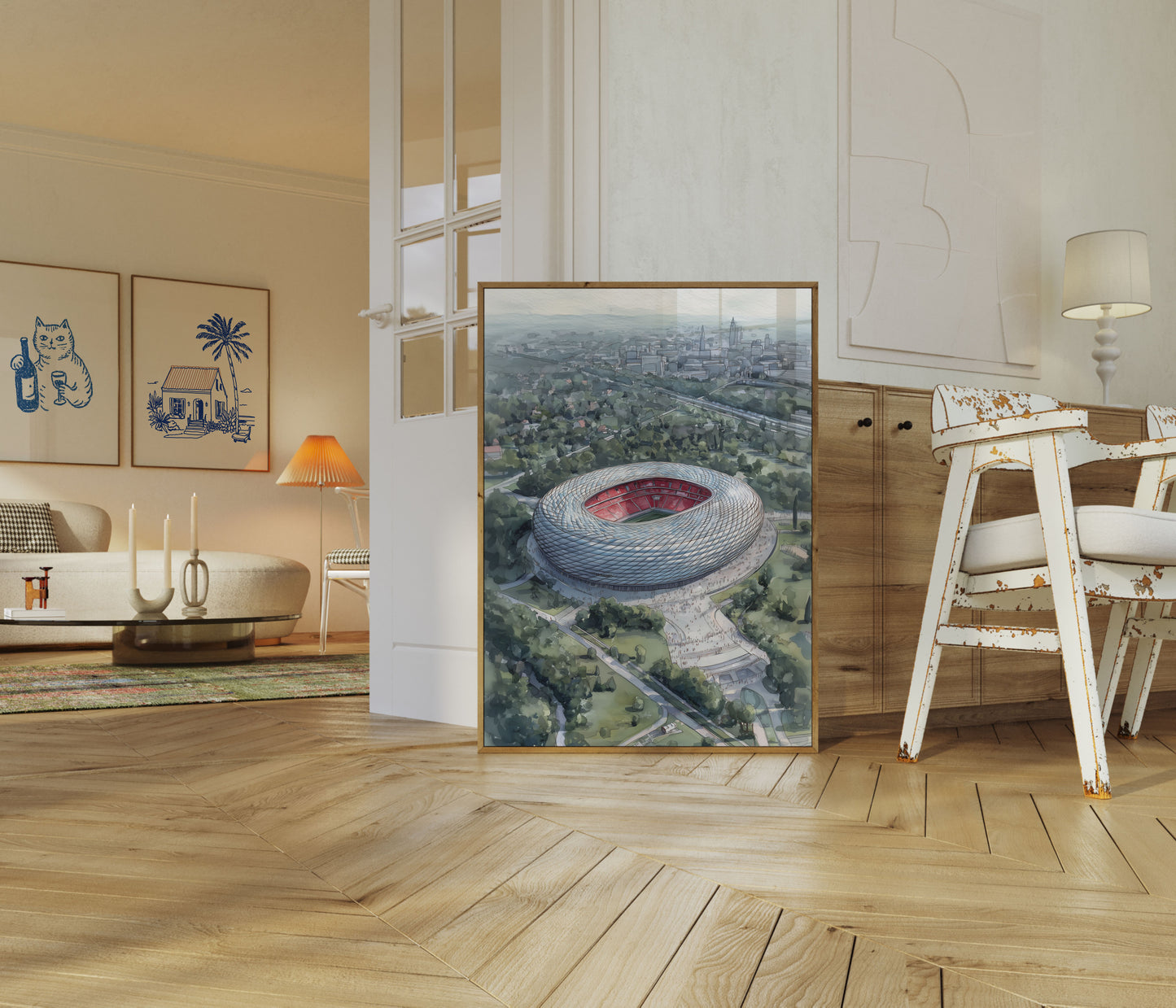 Futuristic Stadium Architectural Poster