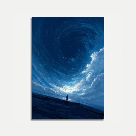 Cosmic Journey Through Clouds Poster