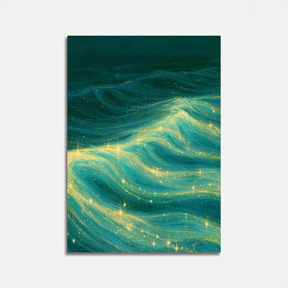 Gouden Lichtgolven Poster