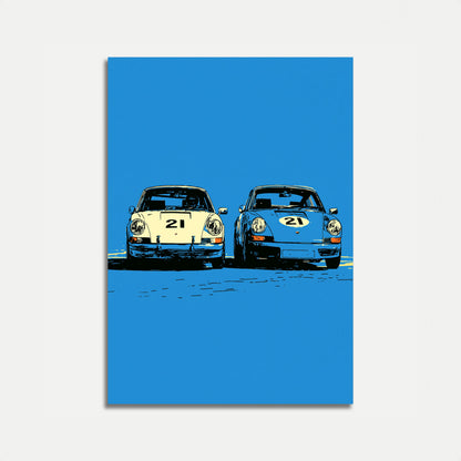 Affiches Porsches de Course Classiques Numéro 21