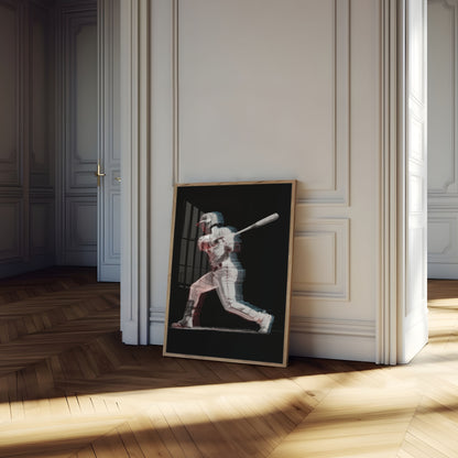 Dynamic Baseball Swing Poster
