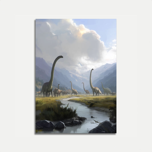 Prehistoric Brachiosaurus Valley Poster