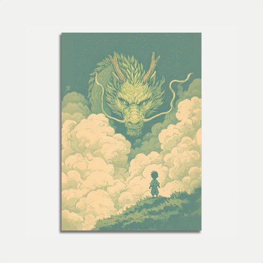 Dragon in the Wolken Poster