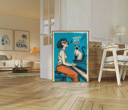 Tokyo Jazz Club Retro Poster