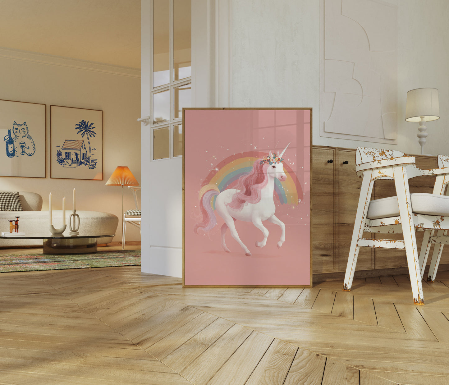 Poster Magico dell'Unicorno Arcobaleno