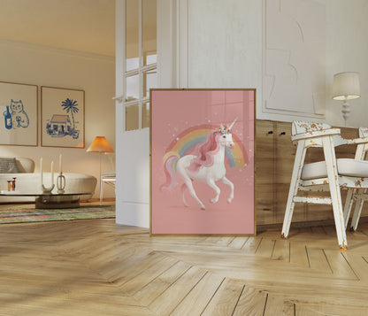 Poster Magico dell'Unicorno Arcobaleno