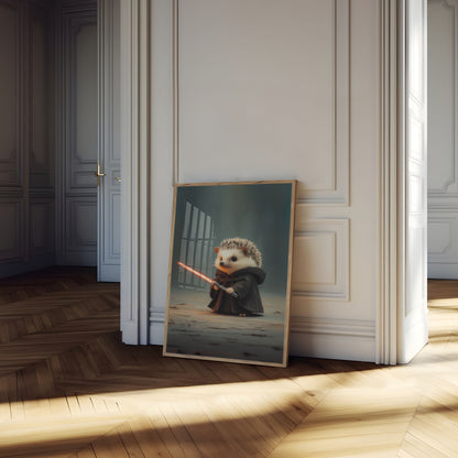 Dark Side Hedgehog Star Wars Poster