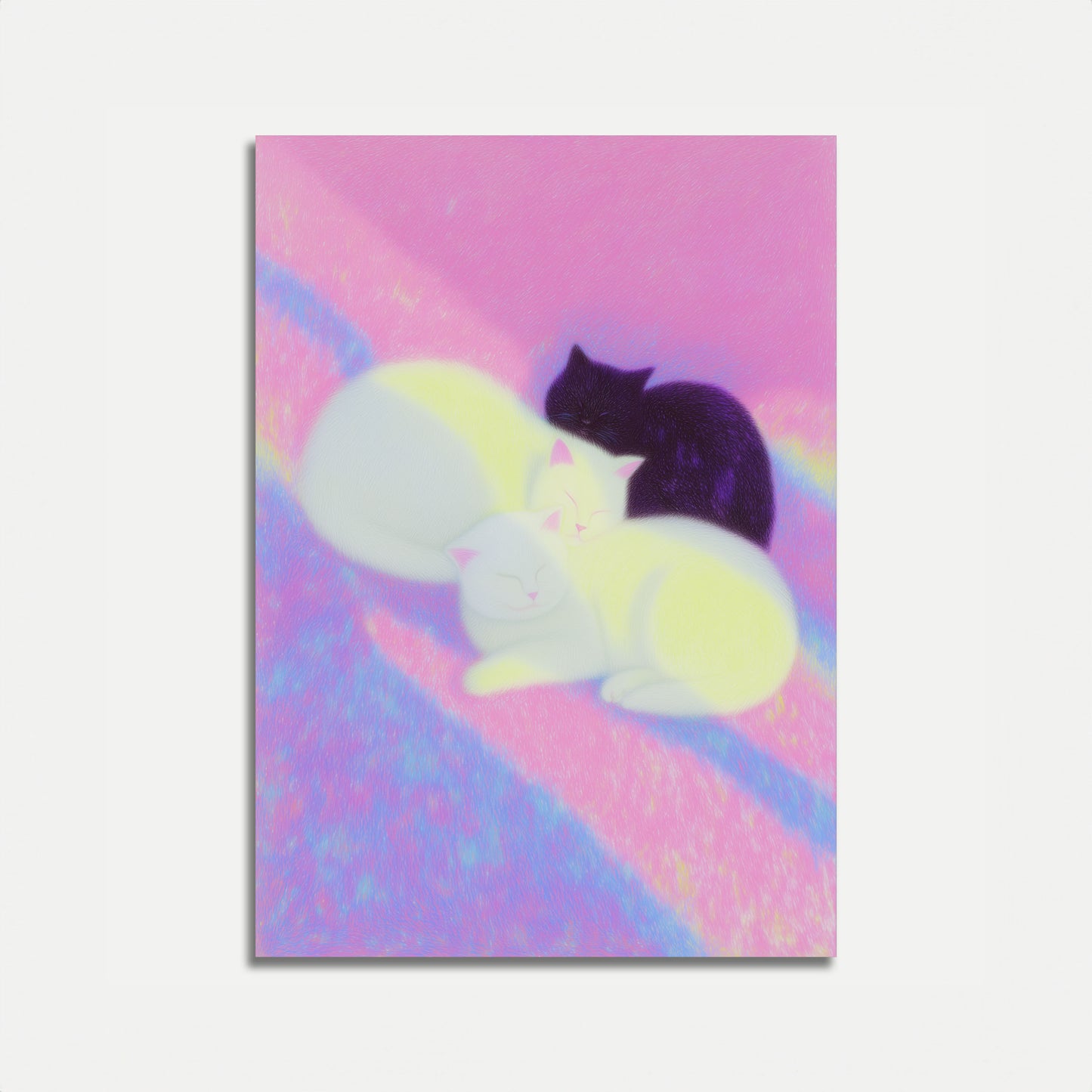 Póster de gatos pastel de ensueño