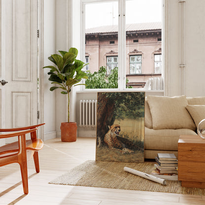Gepard ruht unter Baum Poster