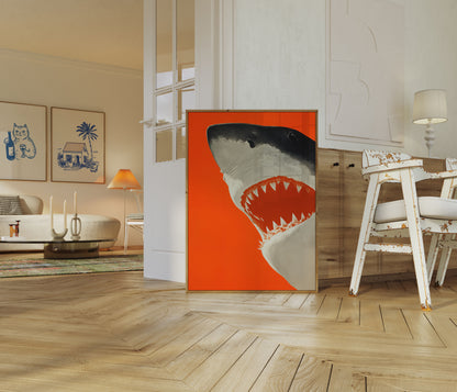 Great White Shark Attack Poster
