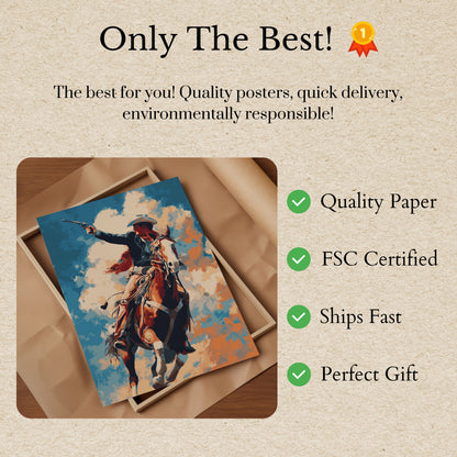 Cowboy Gunslinger Gallop Poster