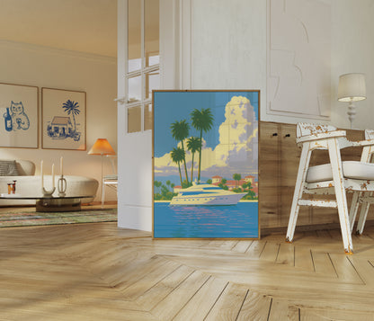 LUKSUS YACHT TROPISK PARADIS PLAKAT