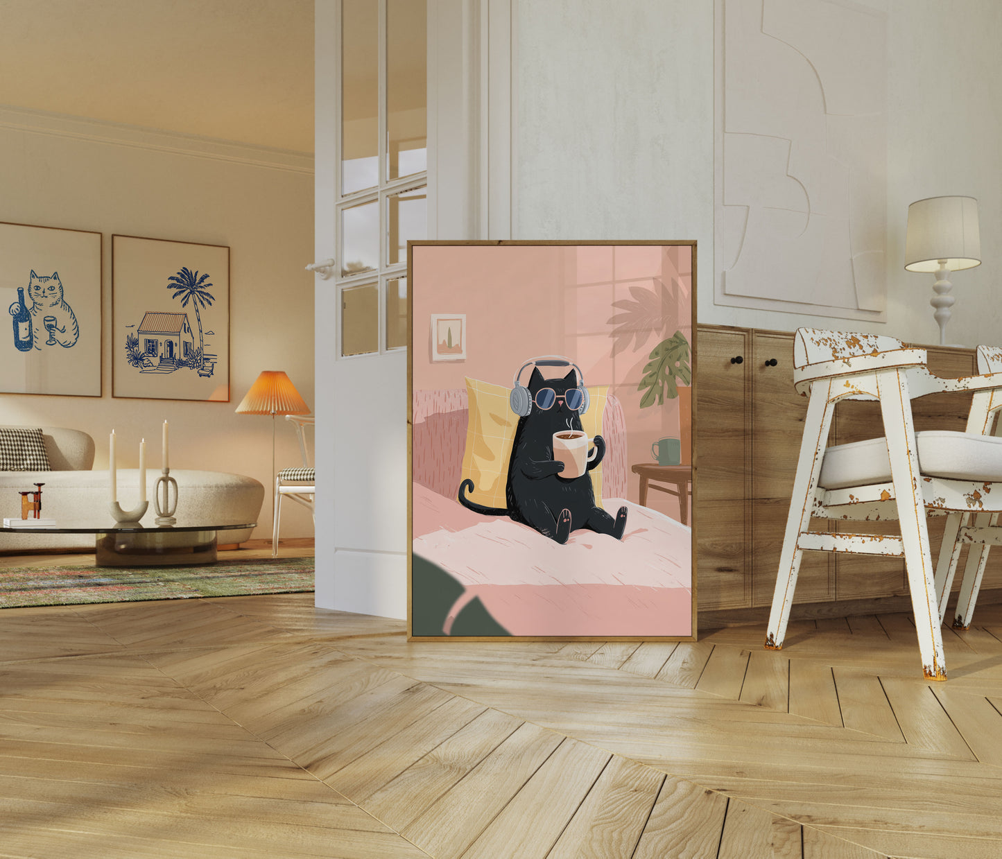 Cool Cat Coffee Companion Poster