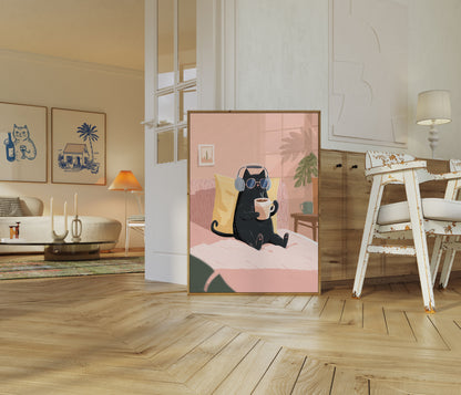 Cool Cat Coffee Companion Poster