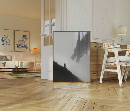 Póster de enfrentamiento del guerrero dragón