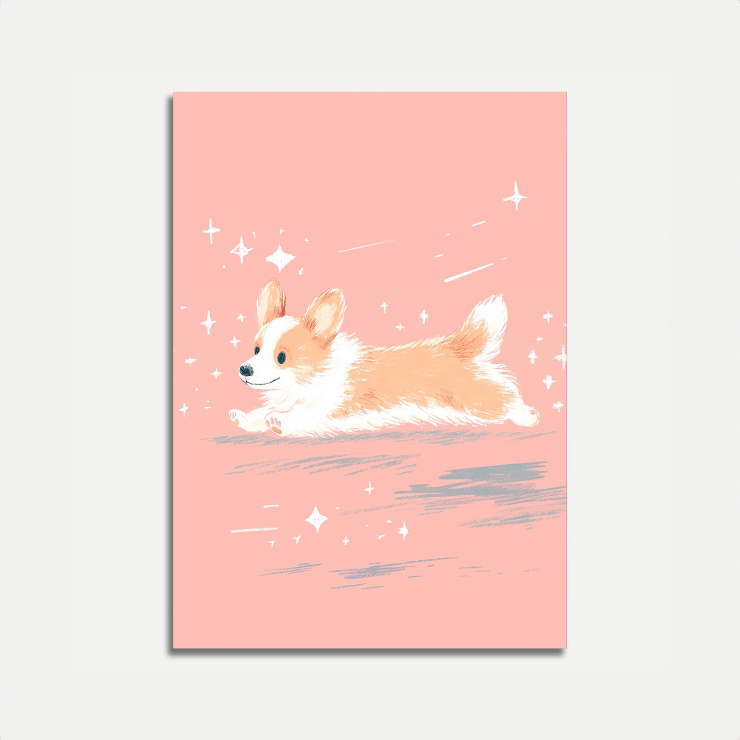 Magiczny Unoszący się Plakat z Corgi