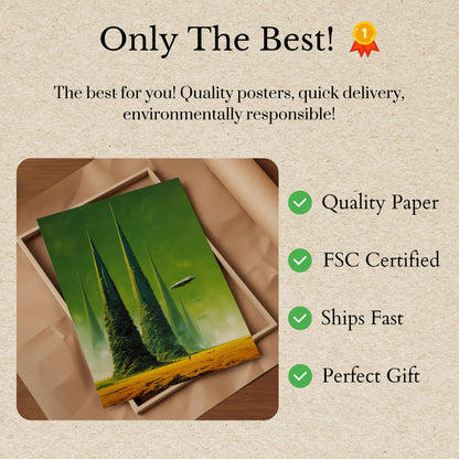 Affiche Paysage Désertique Alien Towers