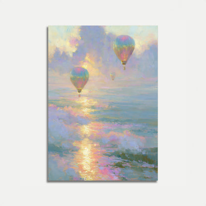 Luftballoner over skyer plakat