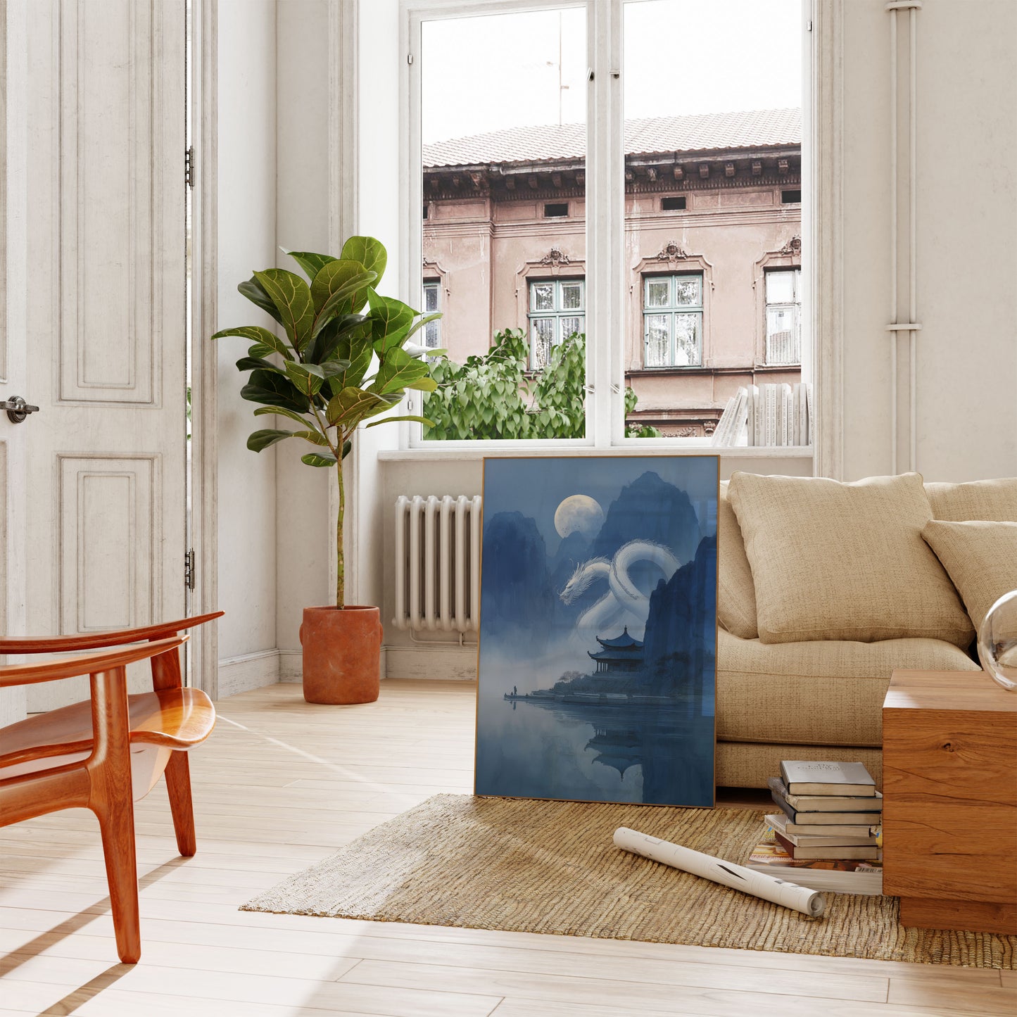 Celestial Dragon Mountain Poster