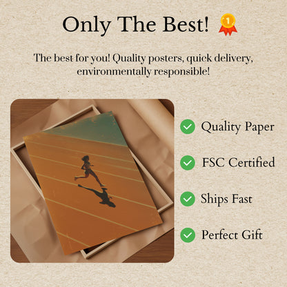 Golden Hour Running Spirit Poster