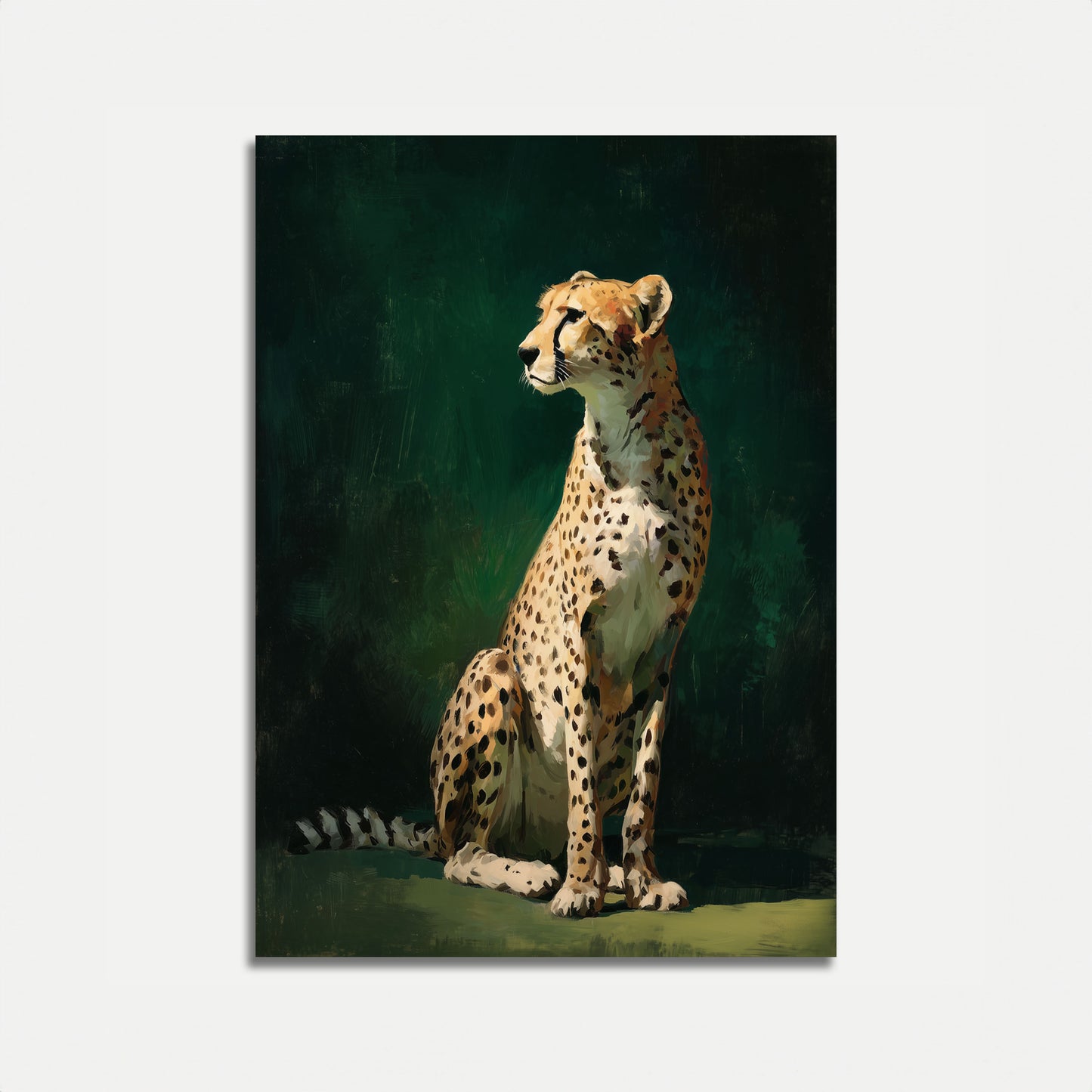 Póster de vida silvestre del majestuoso guepardo