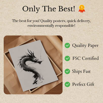 Ink Dragon Mystique Poster