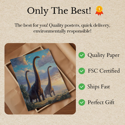 Póster de Brachiosaurus Sunset Majesty