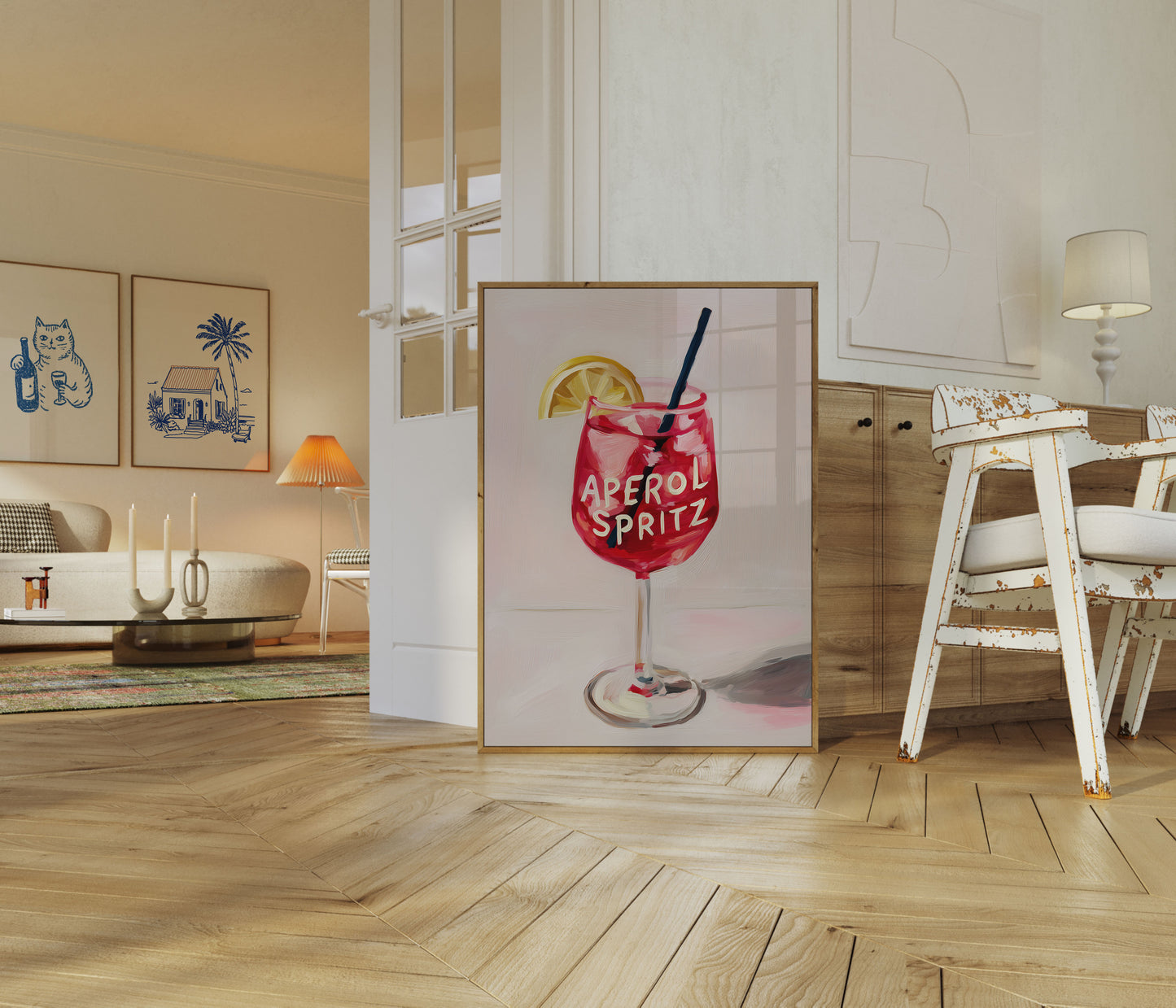 Aperol Spritz Cocktail Poster