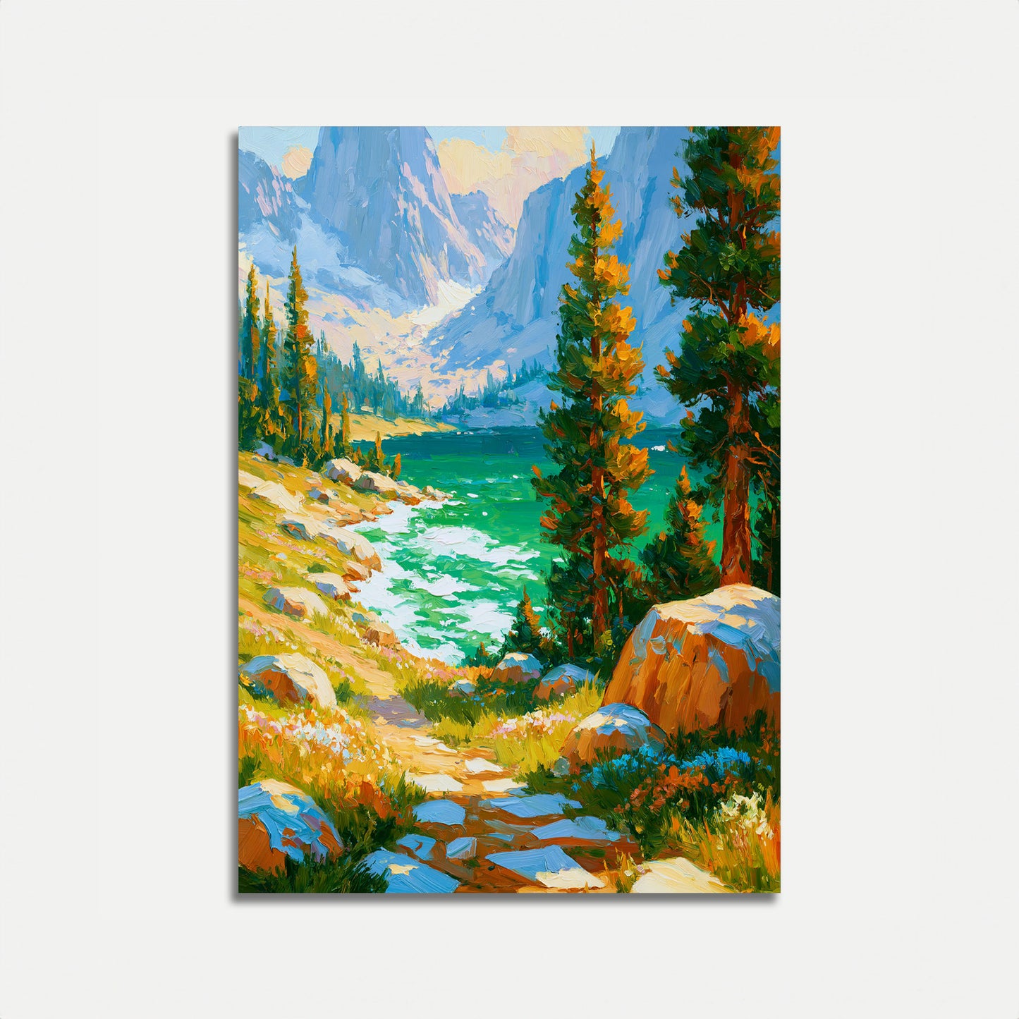 Alpensee-Berglandschaft-Poster