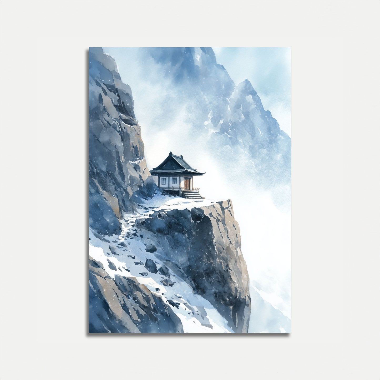 Zen Bjerg Tempel Plakat