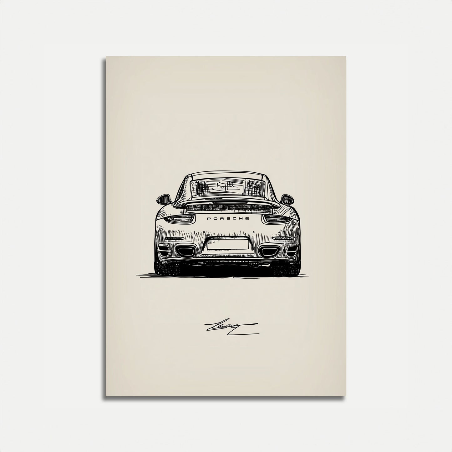 Classic Porsche Rear View Poster