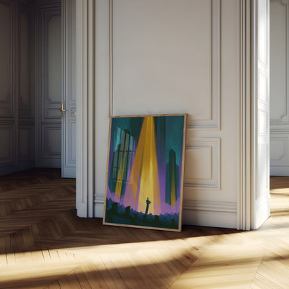 Musicien dans la Lumière Affiche