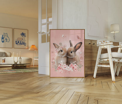 Adorable Bunny Lovers Poster