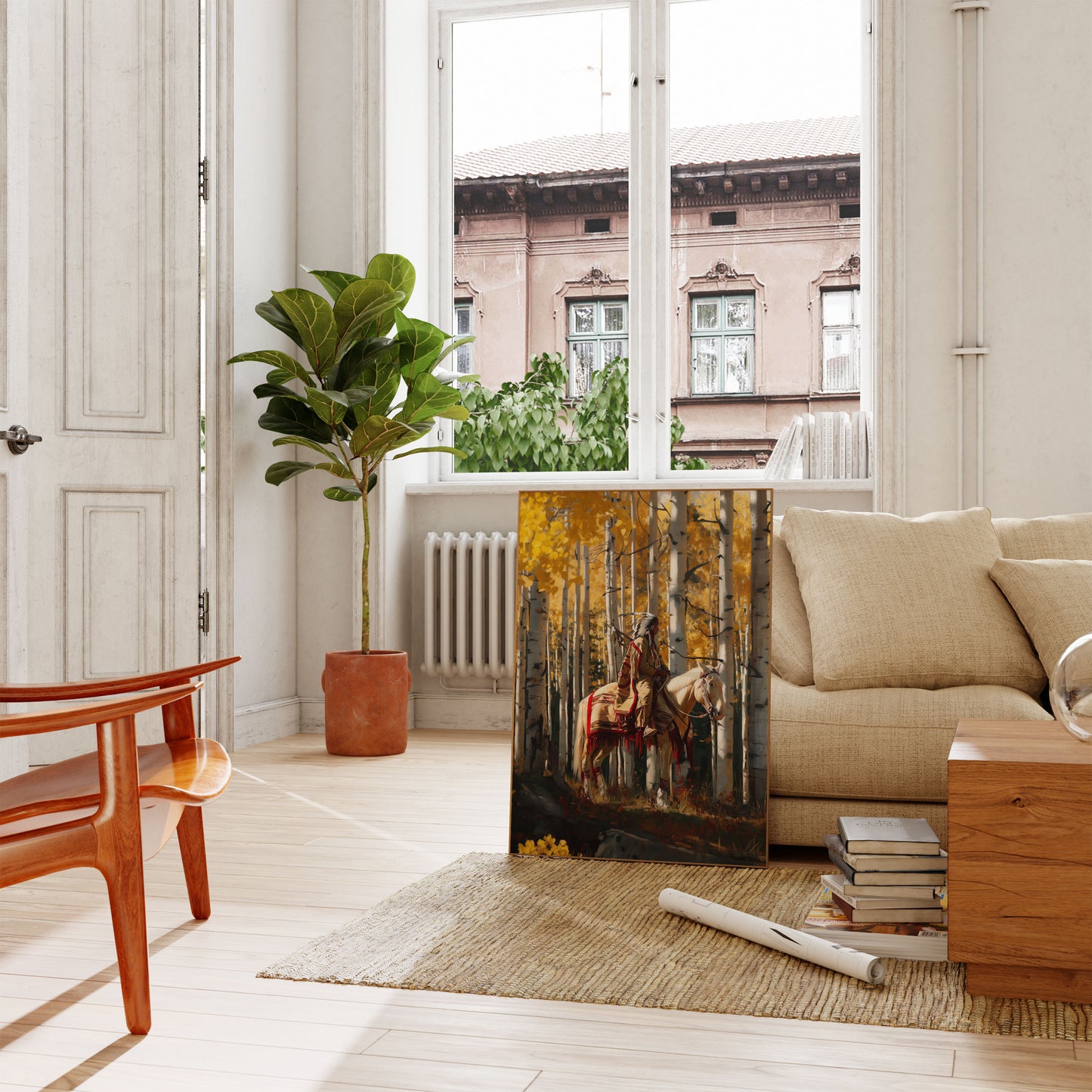 Autumn Aspen Native Warrior Poster