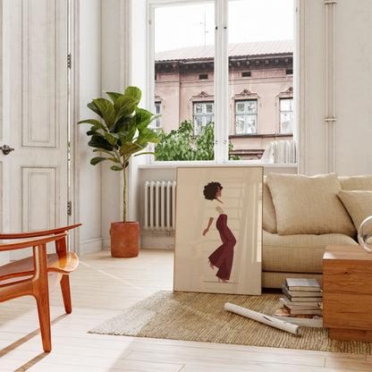Elegante Dansende Kurver Plakat