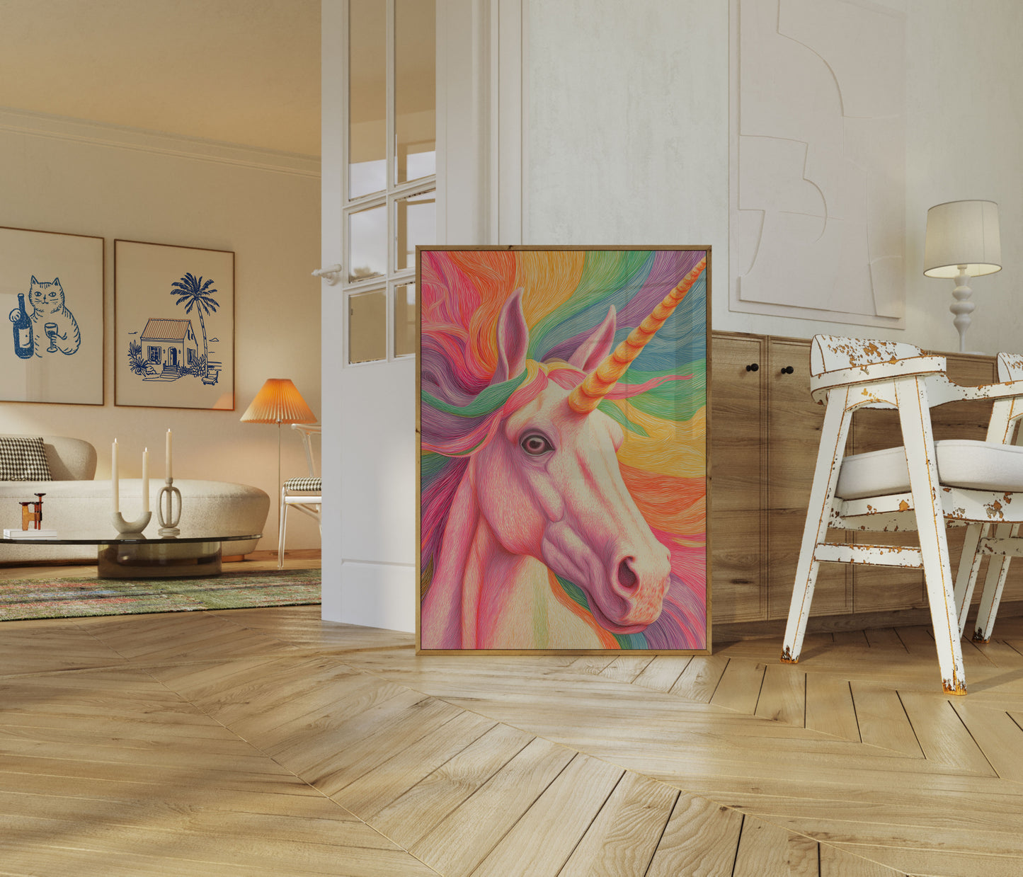 Colorful Rainbow Unicorn Poster