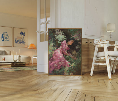 Leopard and Pink Dress Poster