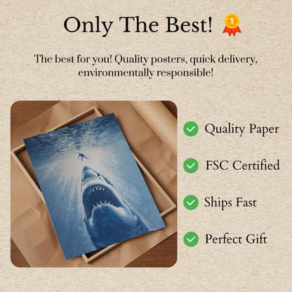 Shark Attack Underwater Poster