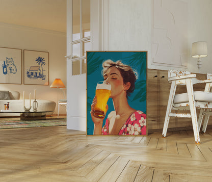 Vintage Beer Bliss Poster