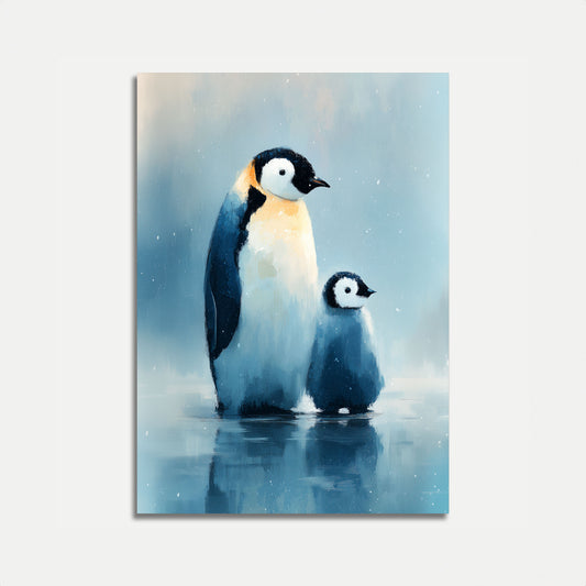Gentle Penguin Family Poster