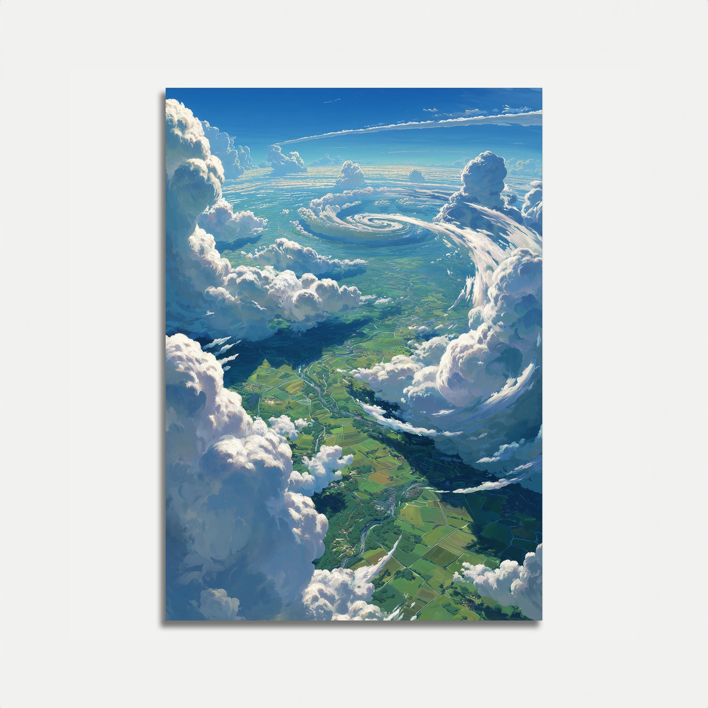 Celestial Cloudscape Valley Poster