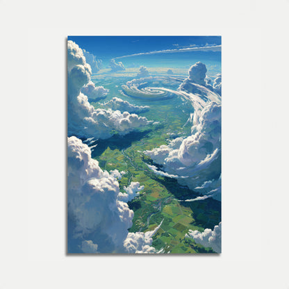 Celestial Cloudscape Valley Poster