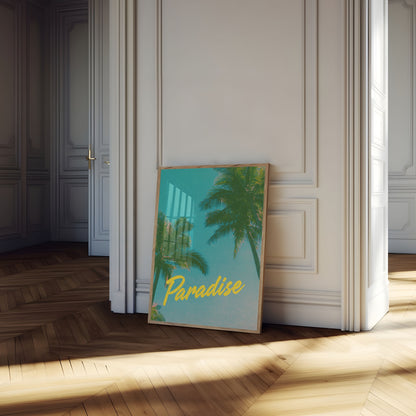 Tropisches Paradies Palmen Poster