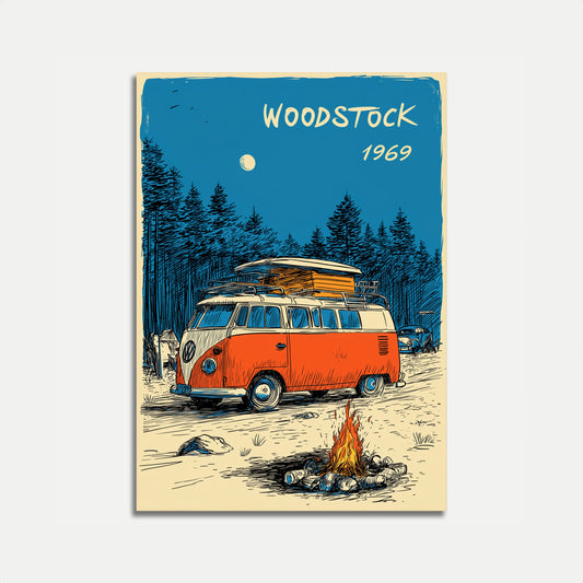 Woodstock 1969 Vintage Music Poster