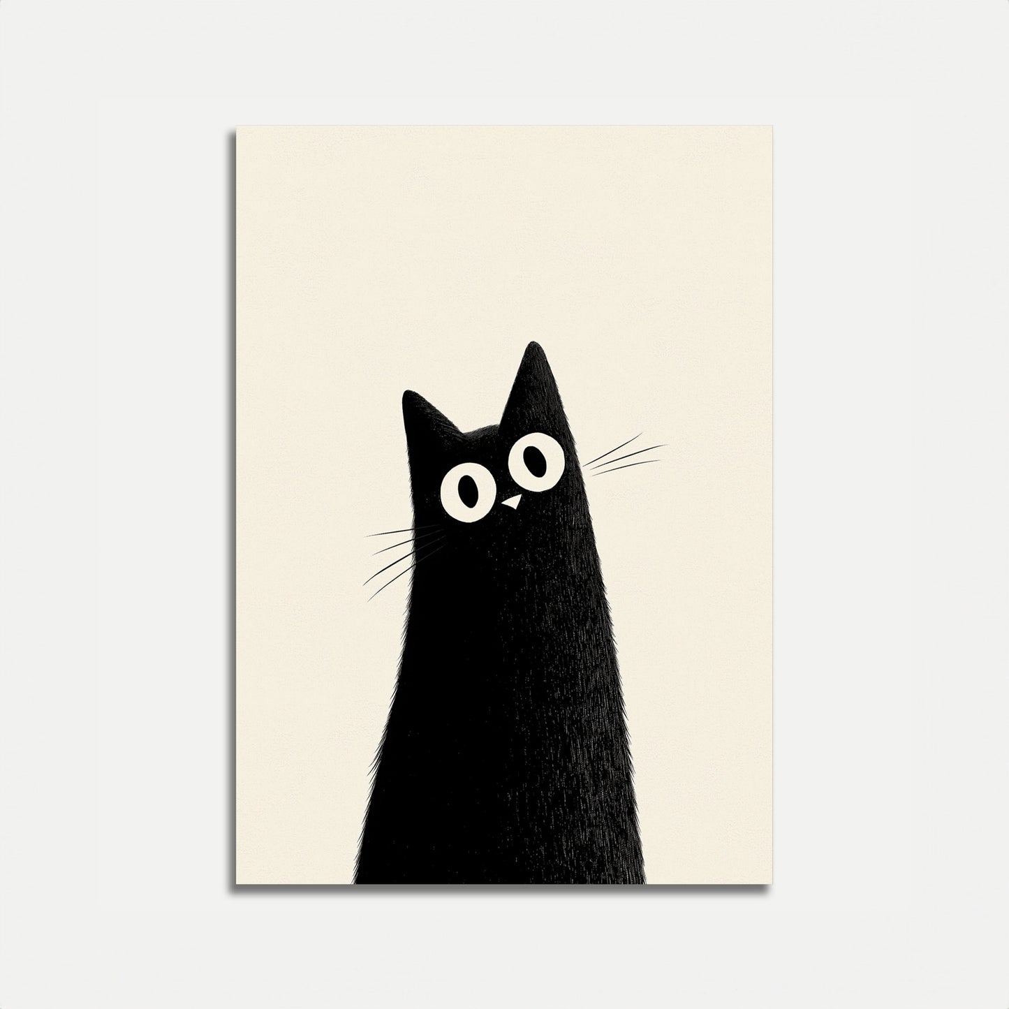 Black Cat Big Eyes Poster